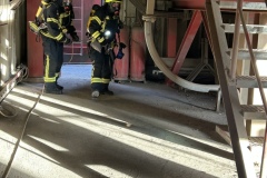 Einsatzübung im Asphaltsplitt-Werk in Walle.