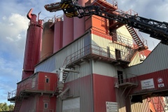 Einsatzübung im Asphaltsplitt-Werk in Walle.