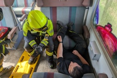 Patientenbetreuung im Zug.