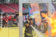 Verdener Feuerwehrmann Torben Voigt bei den Deutschen Meisterschaften FirteFit in Kassel. (Bild: Frauke Müller)