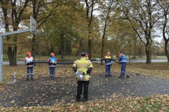 Kuppeln einer Saugleitung. 