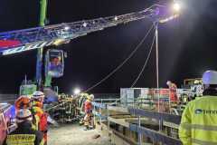 Die Drehleiter im Einsatz.