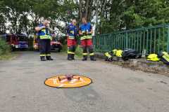 Die Drohne der Ortsfeuerwehr Dörverden wird eingesetzt.