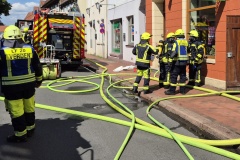 Blick auf die Einsatzstelle in der Grünen Straße.