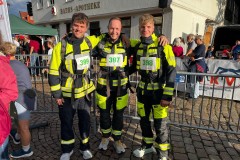Die drei Teilnehmer am Stadtlauf, von links Nick Hellwege, Daniel Wrede und Lasse Förstmann.