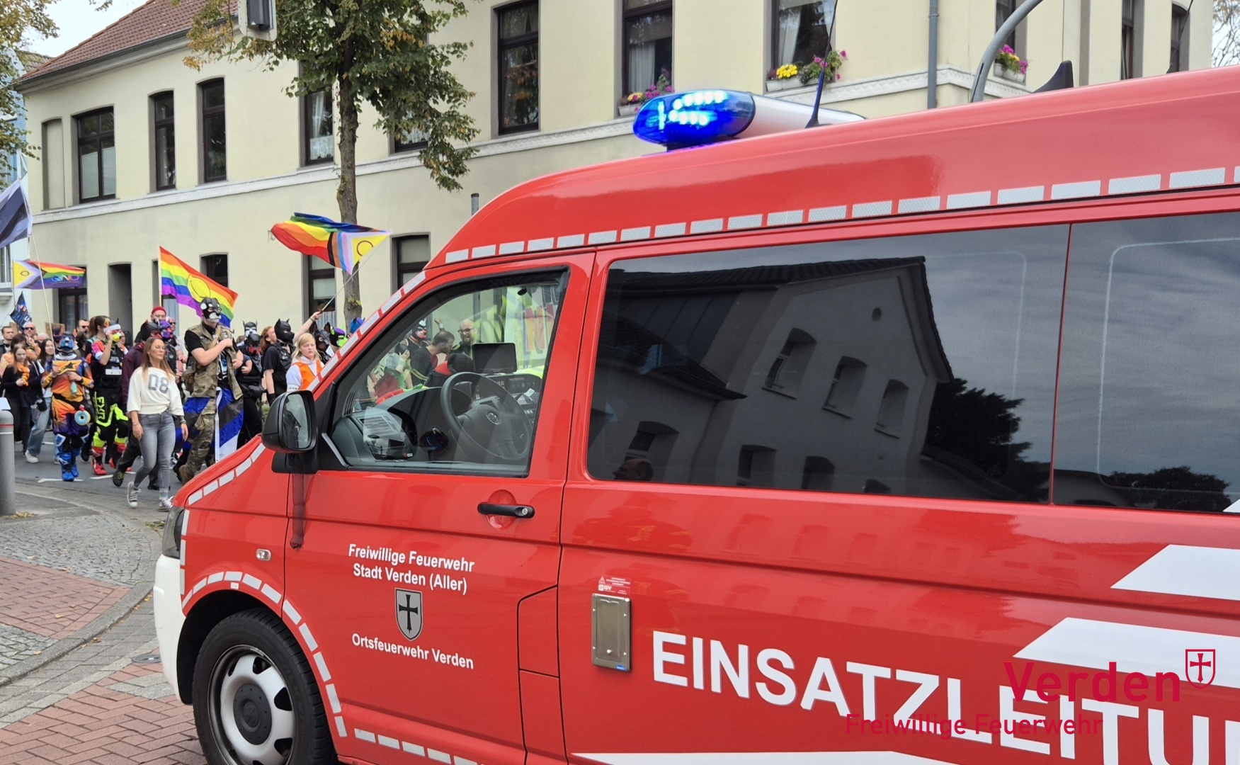 Absperrmaßnahmen während des CSD.