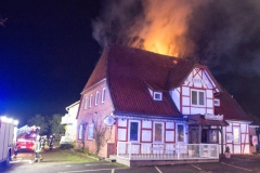 Brand eines ehemalige Hotels im Ortskern, Dezember 2013