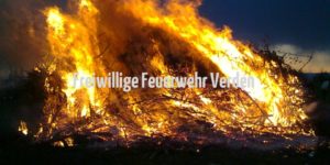 Brennendes Osterfeuer