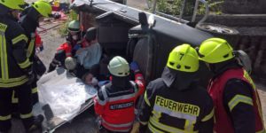 Sonderdienst Verkehrsunfallrettung in Zusammenarbeit mit dem DRK.